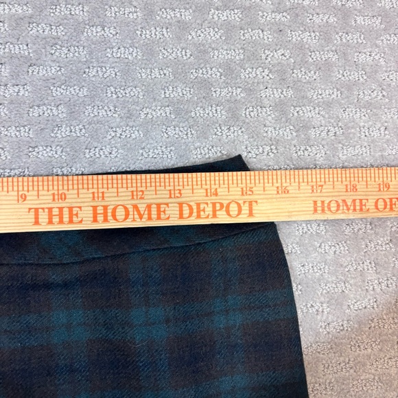 Vintage L.L. Bean Skirt Sz 4 Blue Green Plaid Wool Career Academia 90s Freeport - Picture 2 of 12